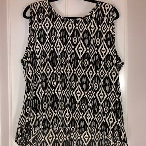 Black and White Patterned Tank Top